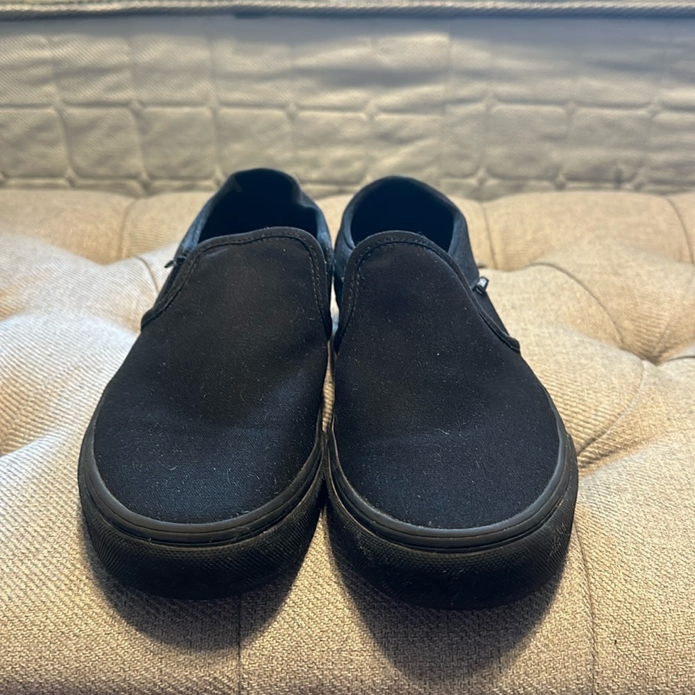 Black slip on vans